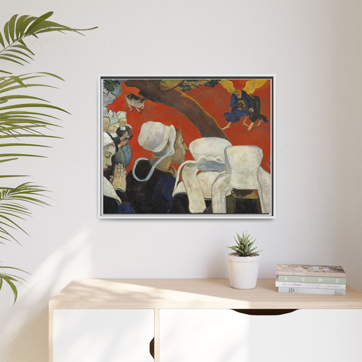 Gauguin, Paul - Vision of the Sermon (Jacob Wrestling with the Angel) (1888) - Matte Canvas, Framed