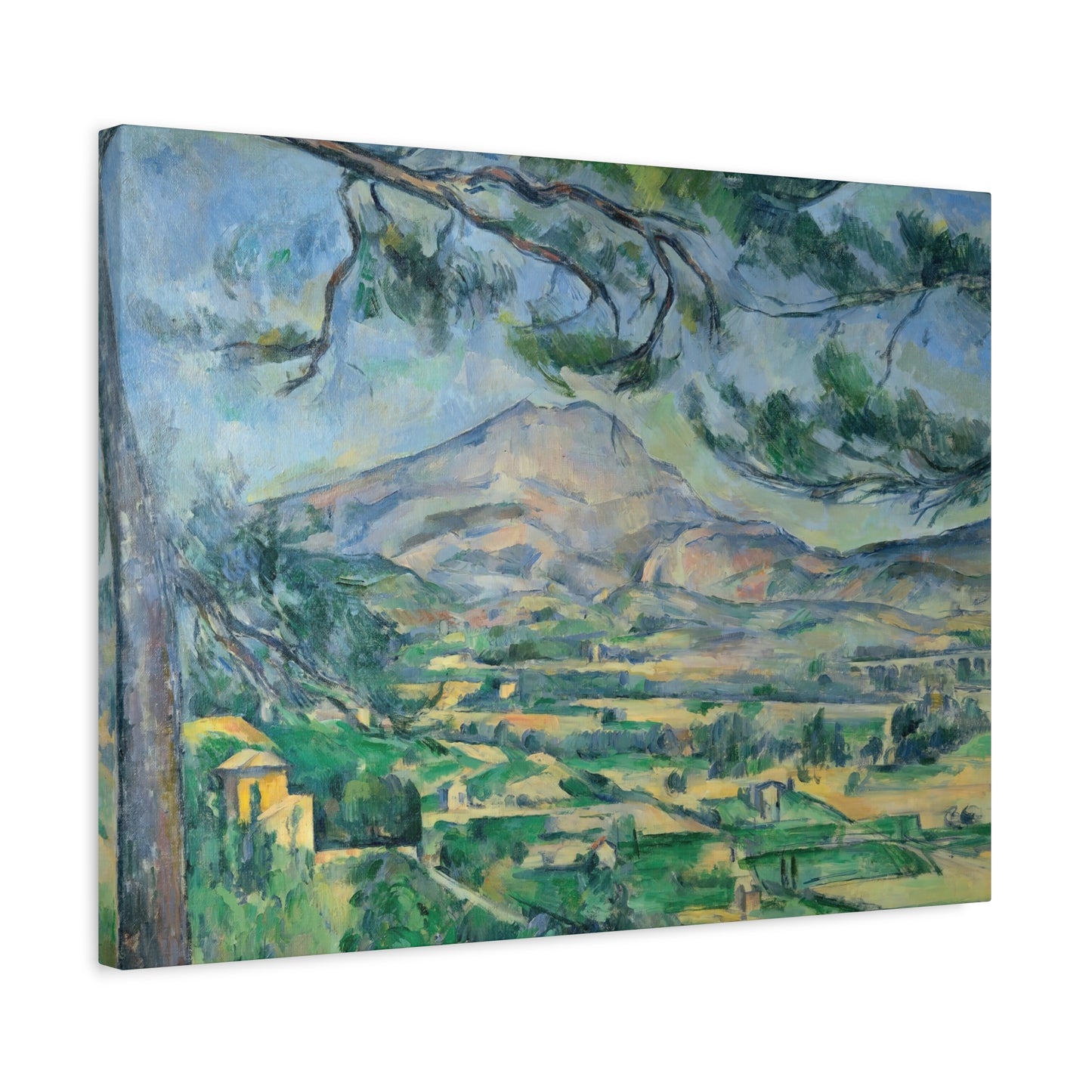 Cézanne, Paul - Mont Sainte-Victoire with Large Pine (1887) - Canvas Block, unframed