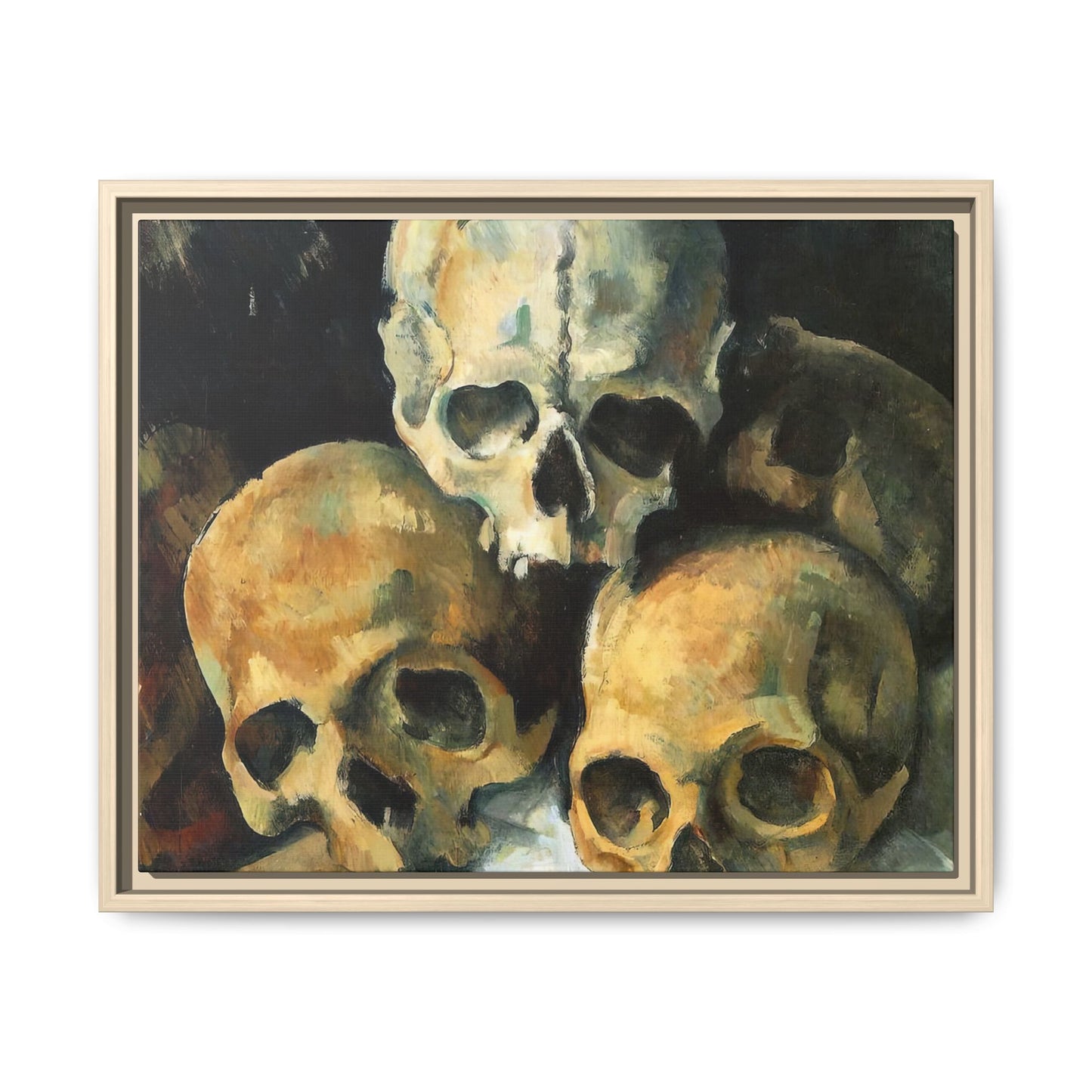 Cézanne, Paul - Pyramid of Skulls (1901) - Matte Canvas, Framed