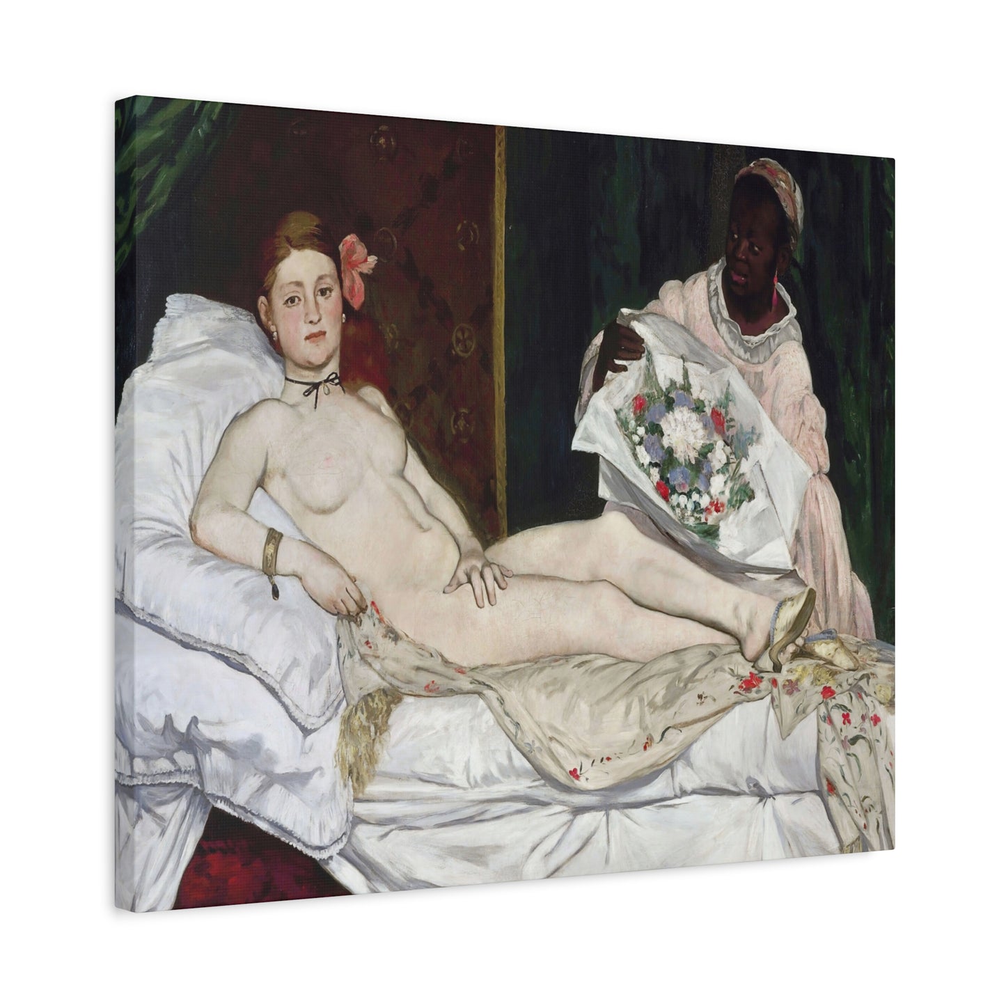Manet, Édouard - Olympia (1870) - Canvas Block, unframed