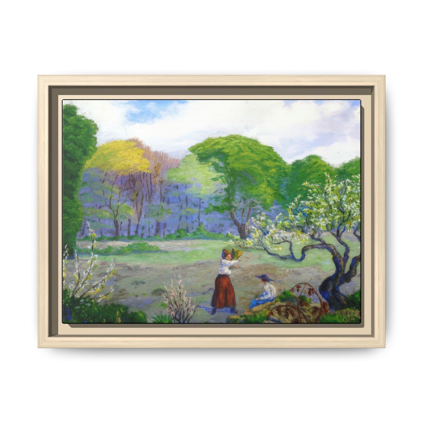 Ranson, Paul - Picking Flowers (1890) - Matte Canvas, Framed