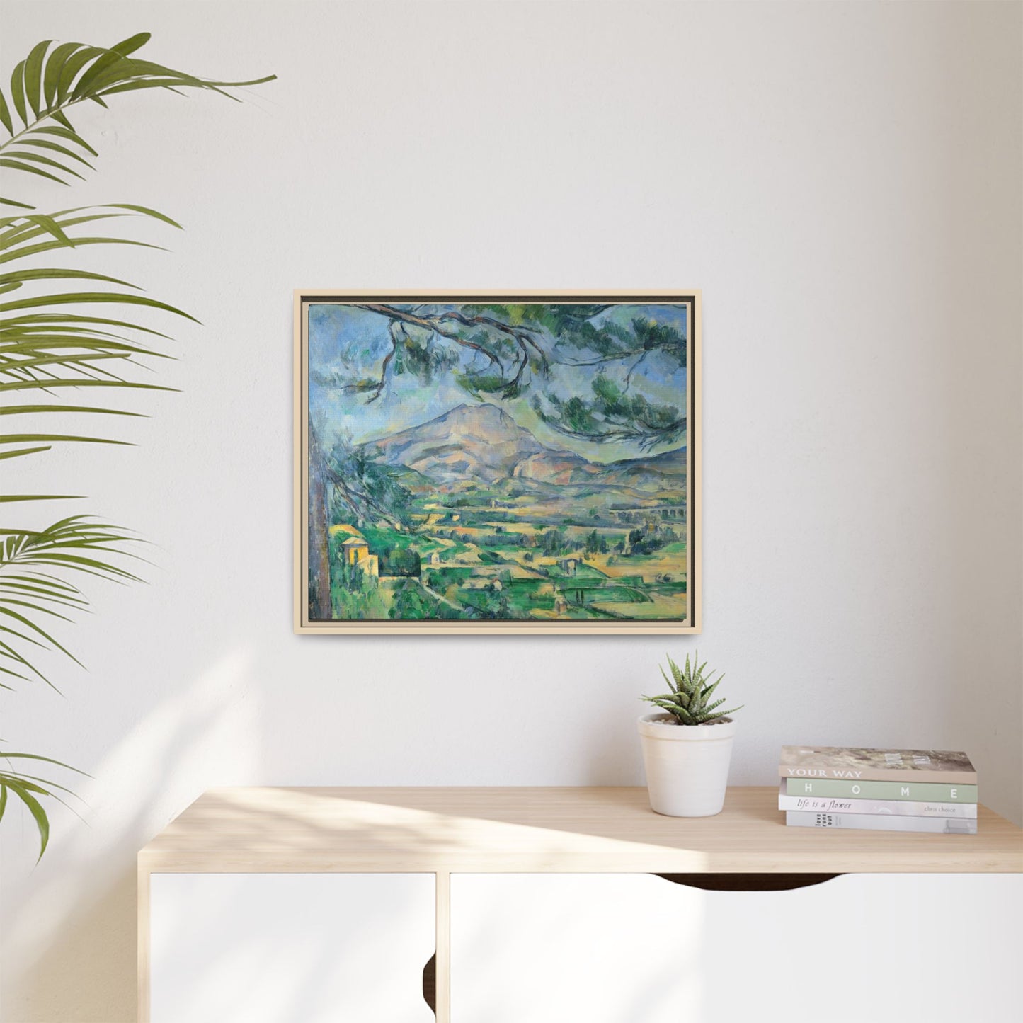 Cézanne, Paul - Mont Sainte-Victoire with Large Pine (1887) - Matte Canvas, Framed