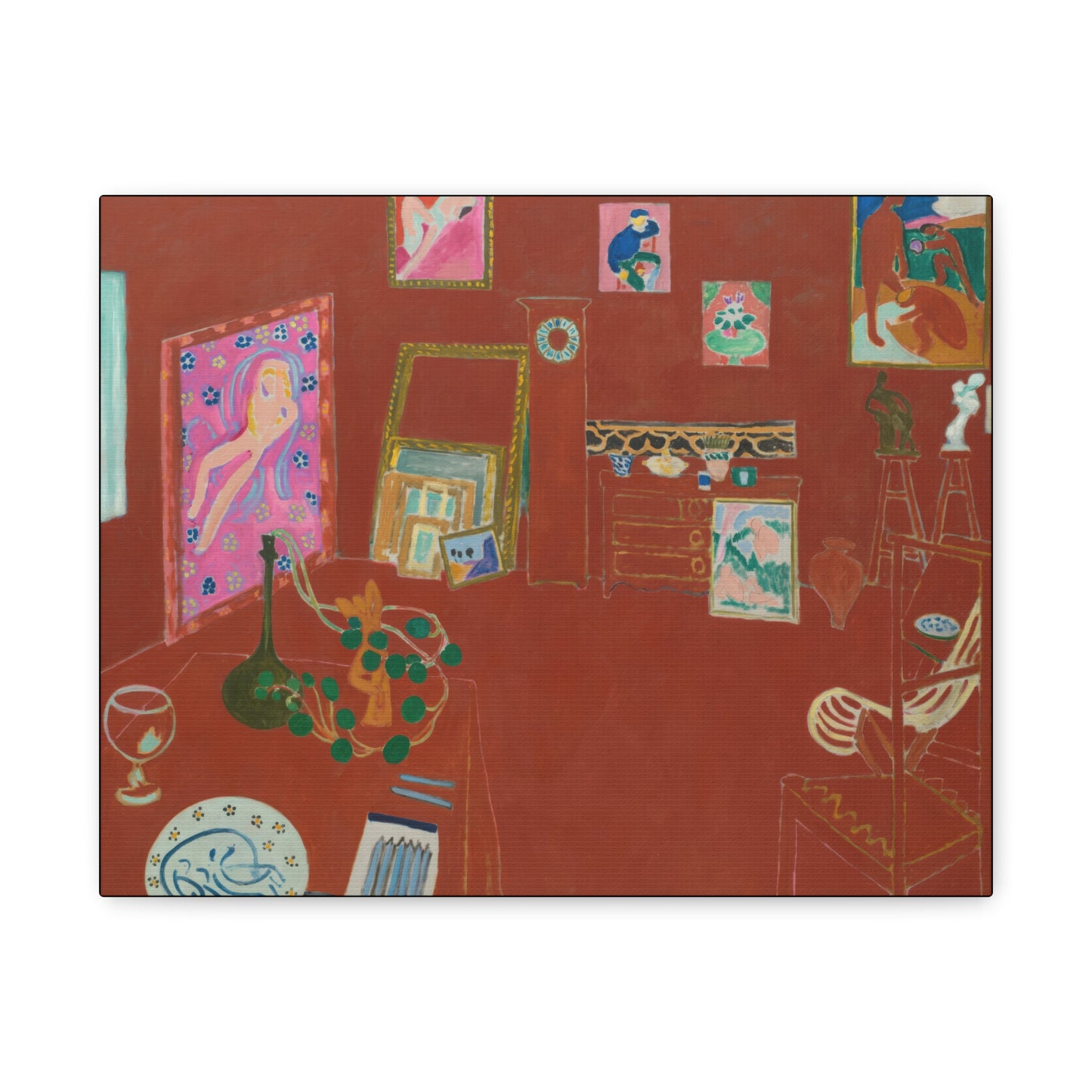 Matisse, Henri - The Red Studio (1911) - Canvas Block, unframed