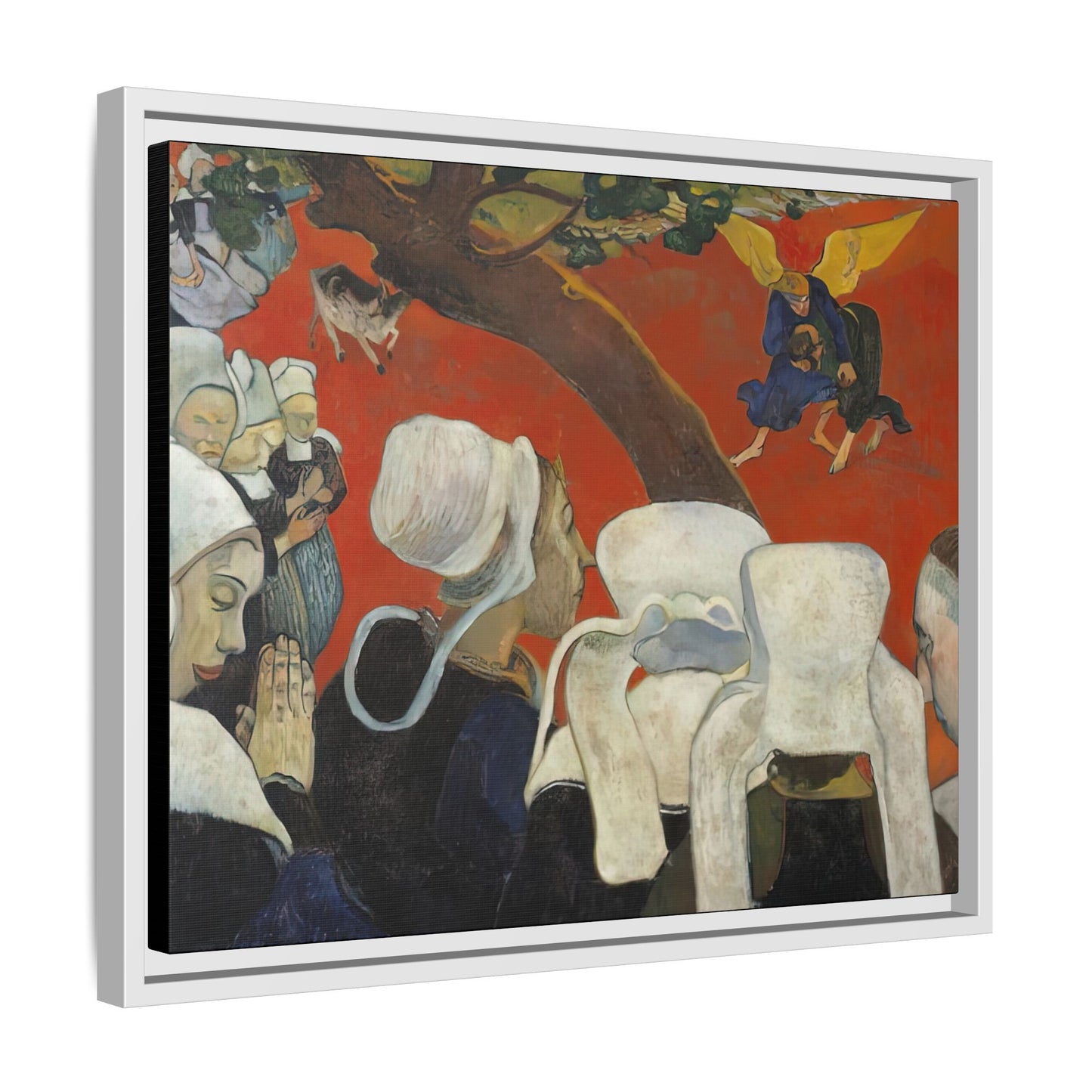 Gauguin, Paul - Vision of the Sermon (Jacob Wrestling with the Angel) (1888) - Matte Canvas, Framed
