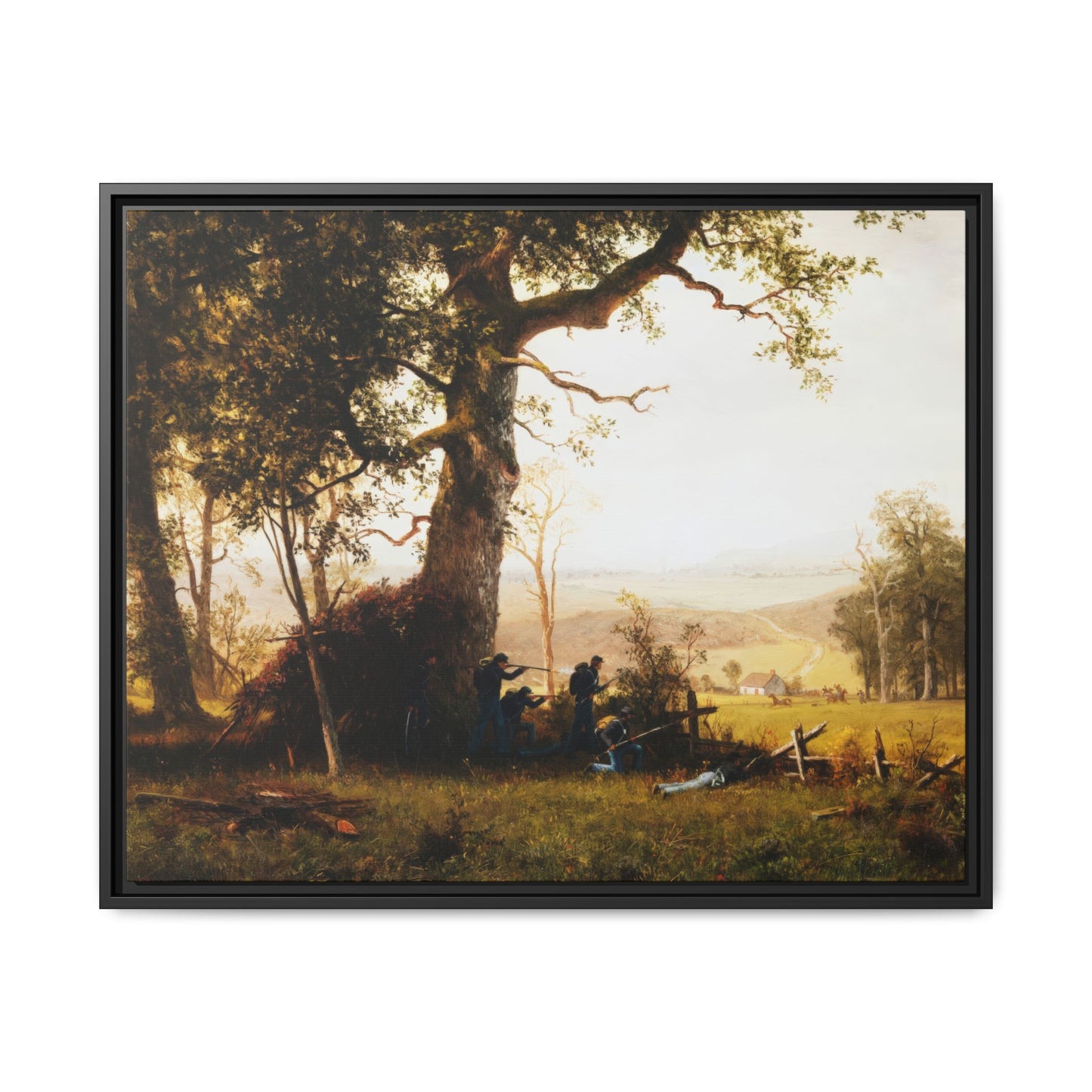 Bierstadt, Albert -  Guerrilla Warfare (1861) - Matte Canvas, Framed