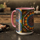 Pacio, Adam - Emerald Arrows Mandala - Colorful Accent Mugs