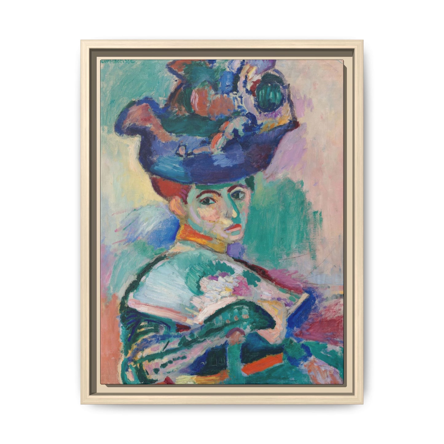 Matisse, Henri - Woman with a Hat (1905) - Matte Canvas, Framed
