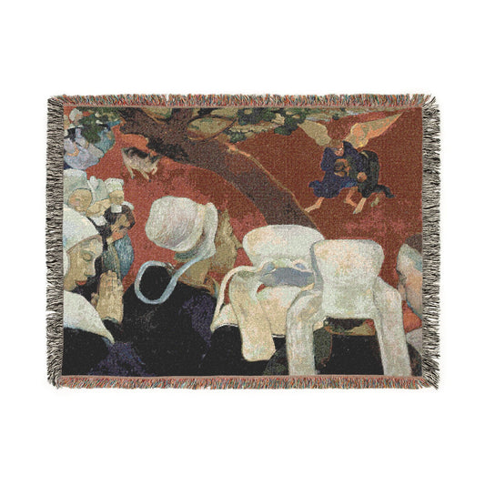 Gauguin, Paul - Vision of the Sermon (Jacob Wrestling with the Angel) (1888) - Woven Blanket