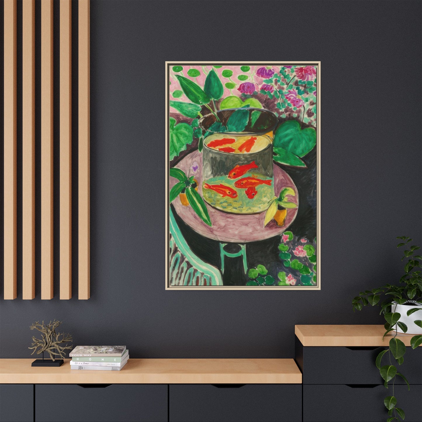 Matisse, Henri - The Goldfish (1912) - Matte Canvas, Framed