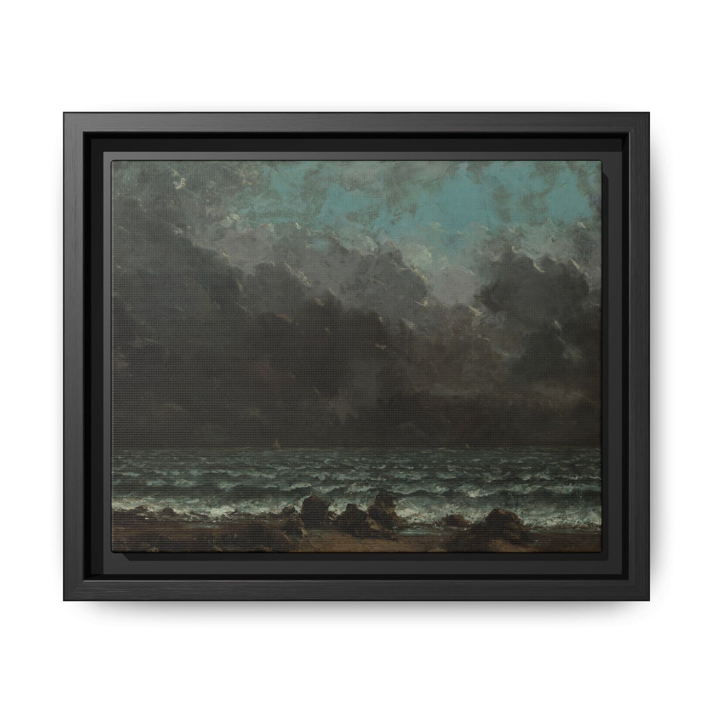 Courbet, Gustave - The Sea (1865) - Matte Canvas, Framed