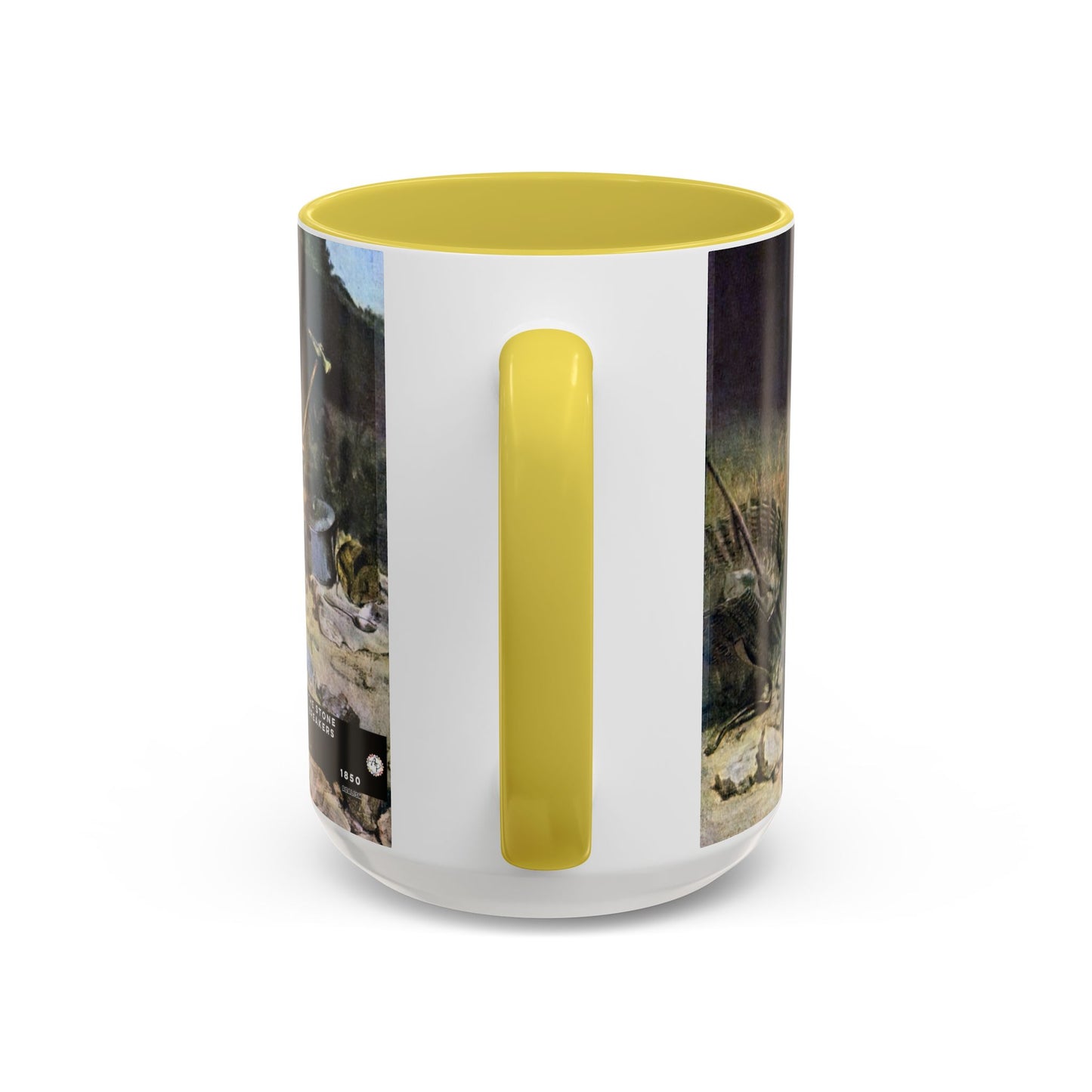 Courbet, Gustave - The Stone Breakers (1850) - Colorful Accent Mugs