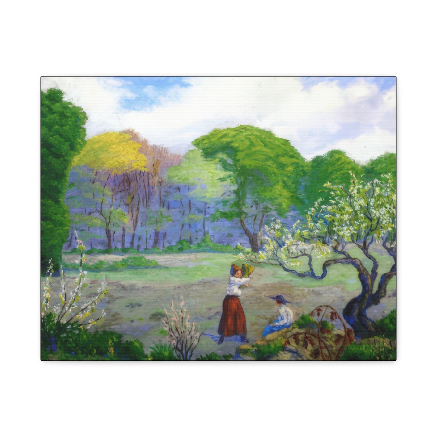 Ranson, Paul - Picking Flowers (1890) - Canvas Block, unframed