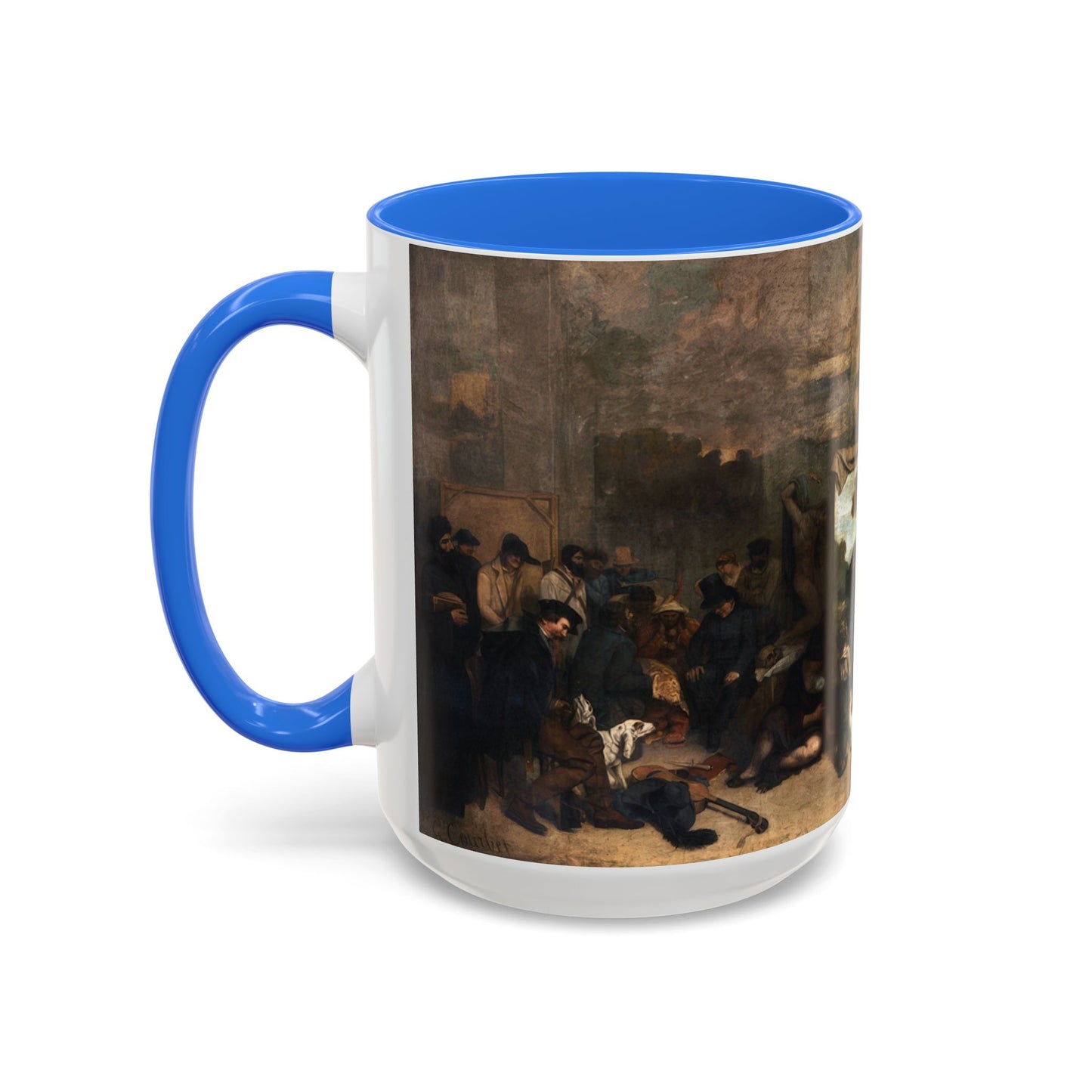 Courbet, Gustave - The Painter’s Studio (1855) - Colorful Accent Mugs
