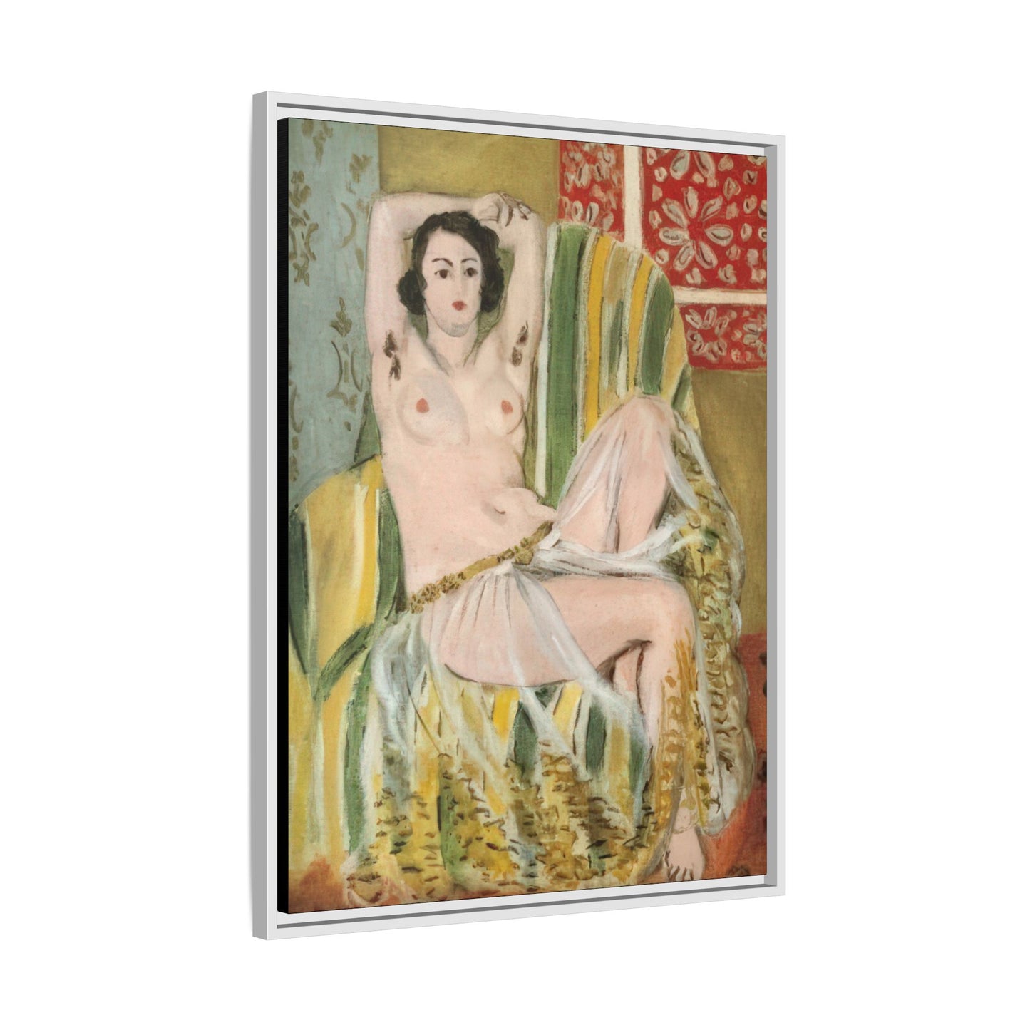 Matisse, Henri - Odalisque with Raised Arms (1923) - Matte Canvas, Framed