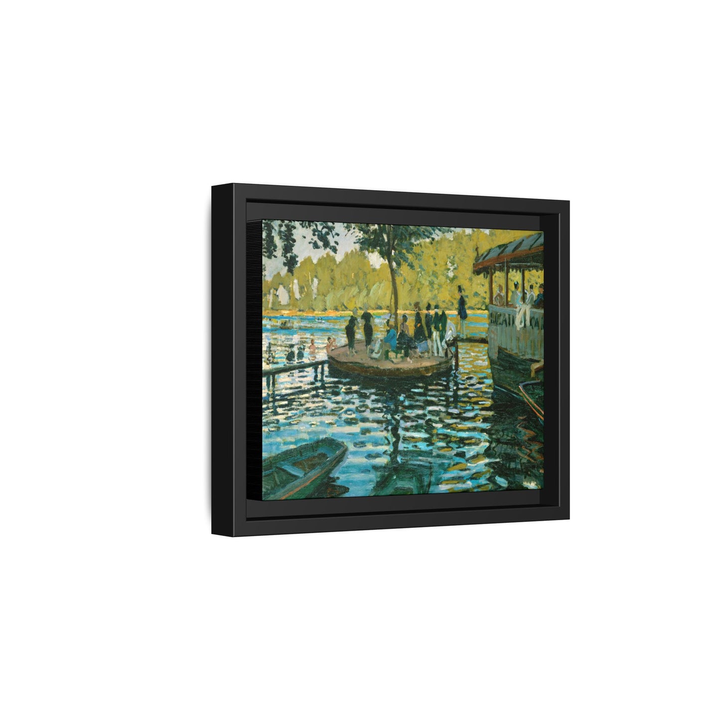 Monet, Claude - La Grenouillere (1869) - Matte Canvas, Framed