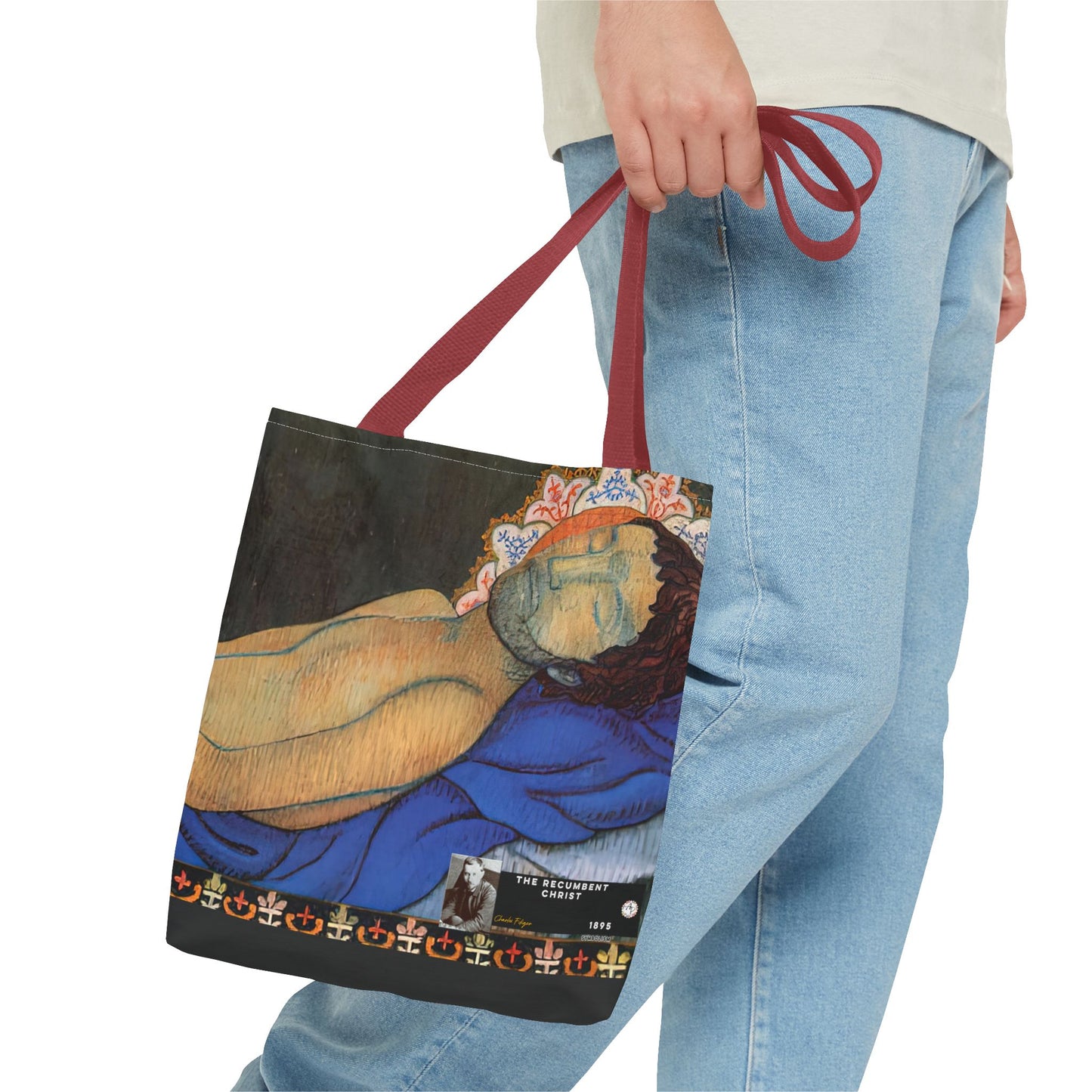 Filiger, Charles - The Recumbent Christ (1895) - Tote Bag