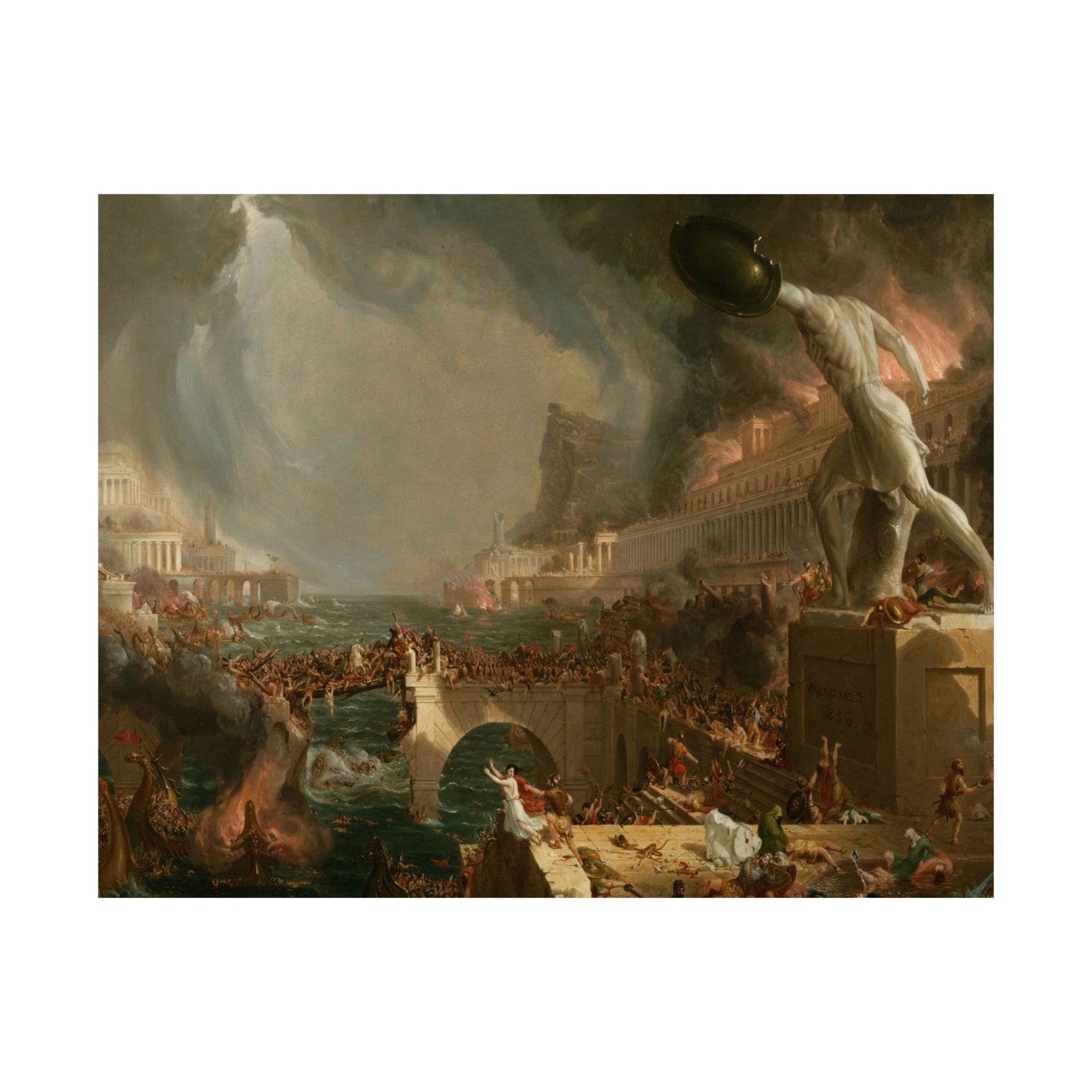 Cole. Thomas - The Course of Empire: Destruction (1836) - Satin Posters