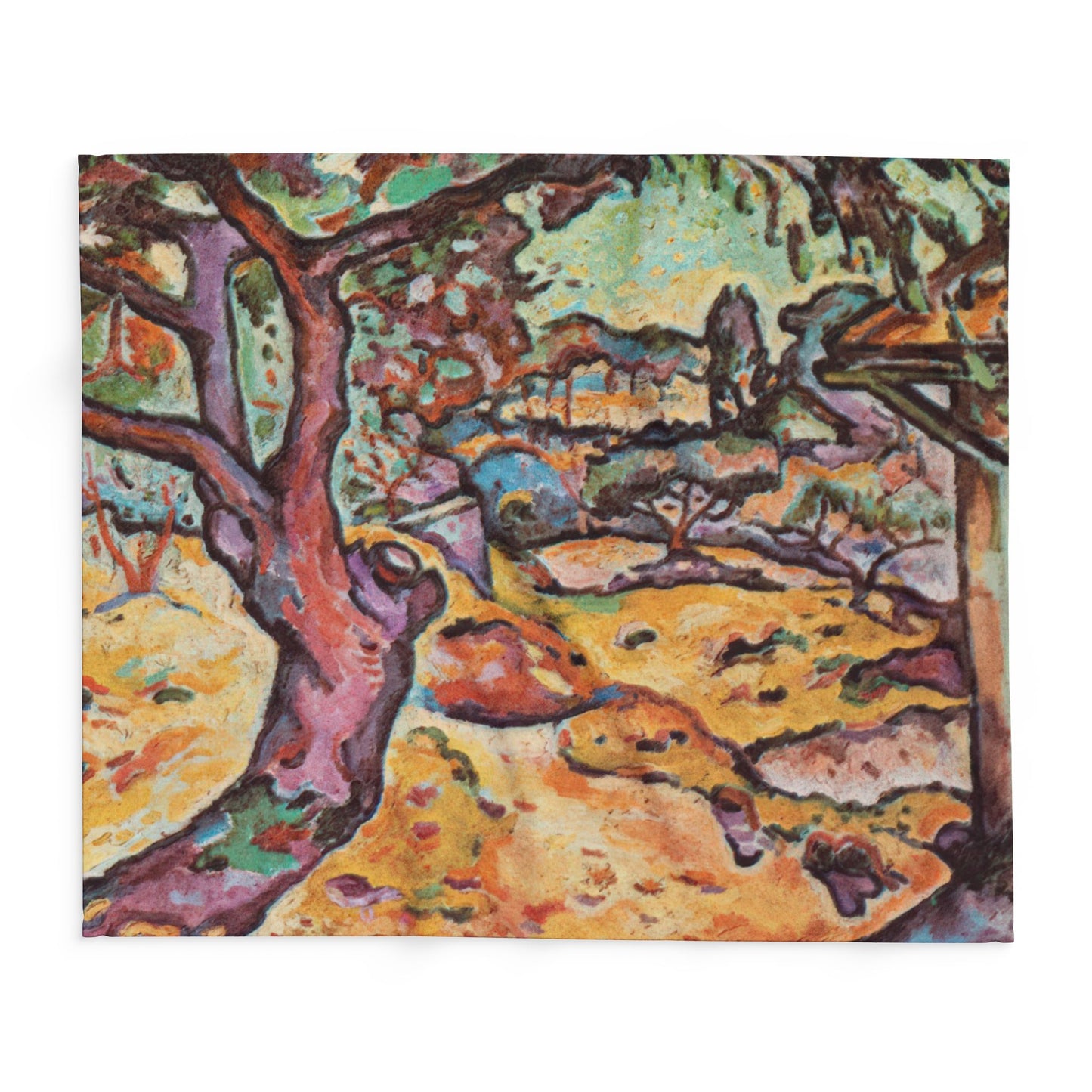 Braque, Georges - Olive Tree near L'Estaque (1906) - Arctic Fleece Blanket