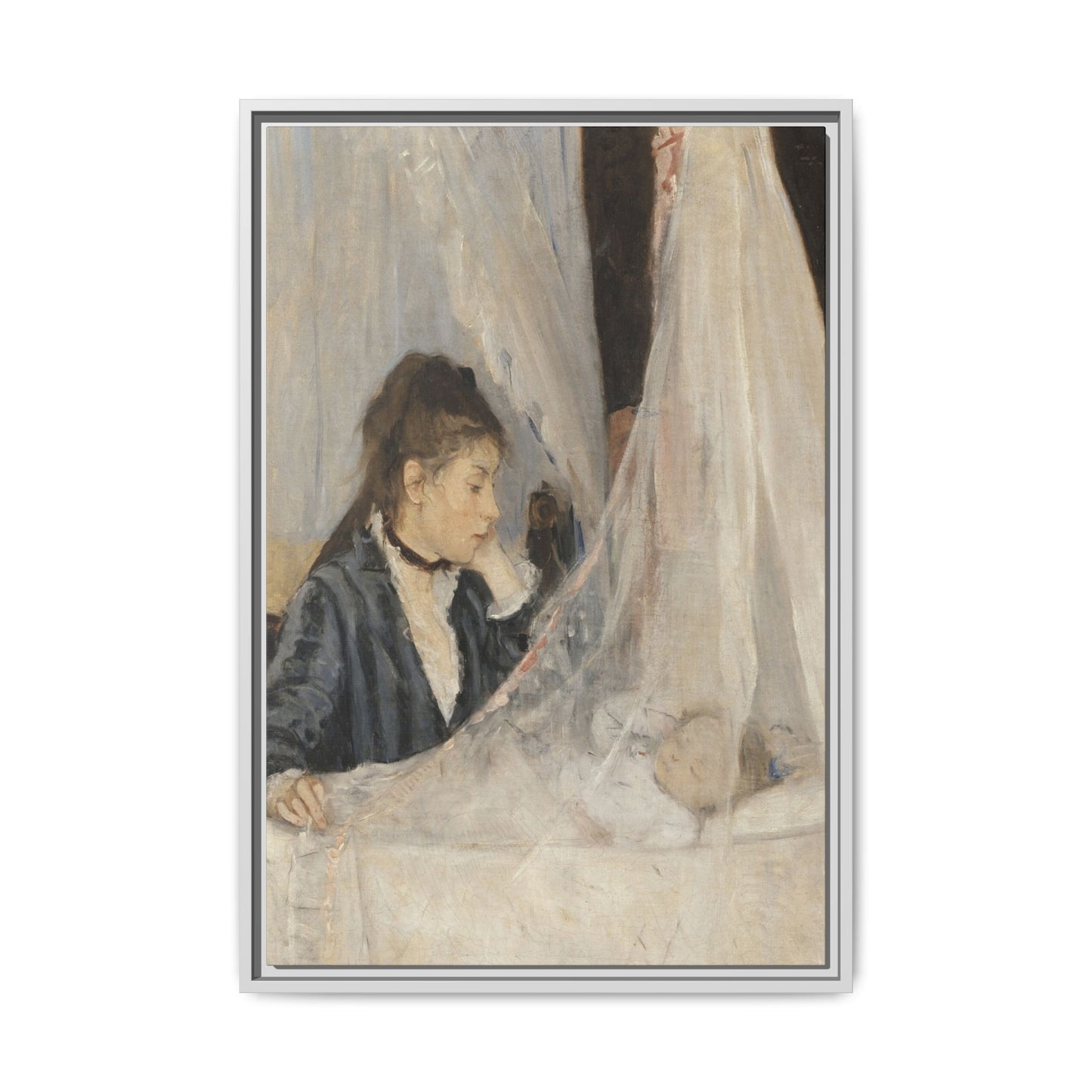 Morisot, Berthe - The Cradle (1872) - Matte Canvas, Framed