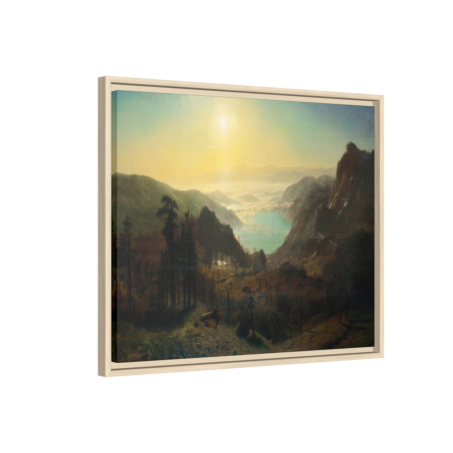 Bierstadt, Albert - Donner Lake from the Summit (1873) - Matte Canvas, Framed