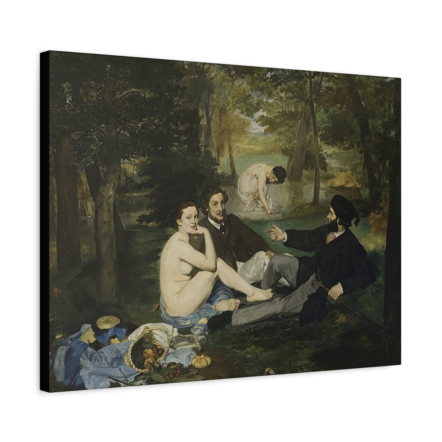 Manet, Édouard - Luncheon on the Grass (1863) - Canvas Block, unframed
