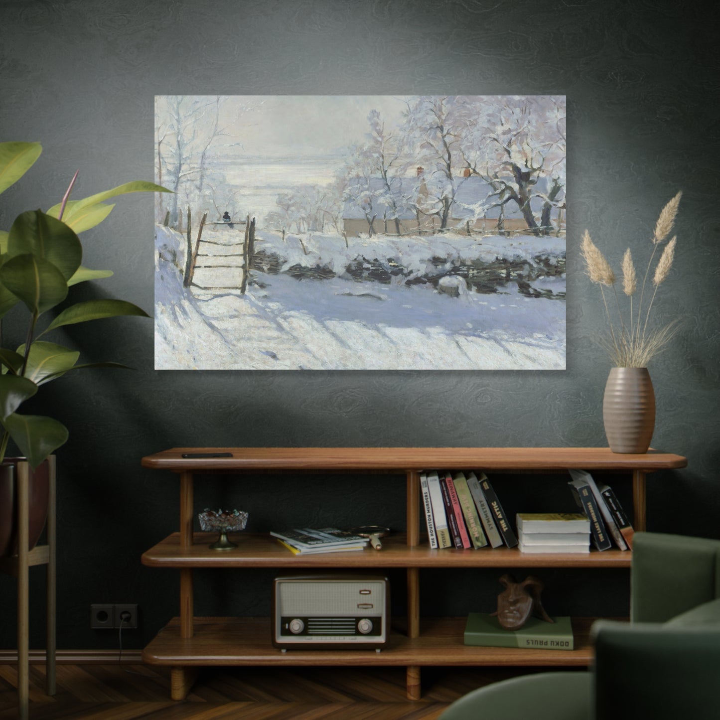 Monet, Claude - The Magpie (1868) - Canvas Block, unframed