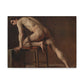 Courbet, Gustave - Study of a Nude Man (1840) - Canvas Block, unframed