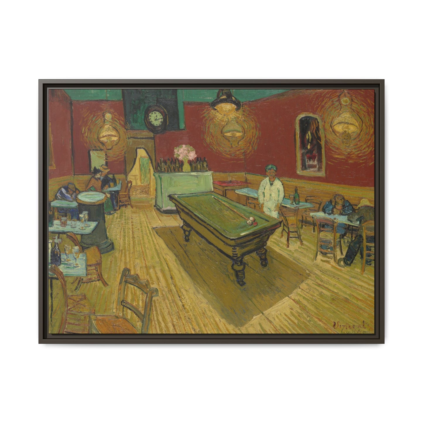 Van Gogh, Vincent - The Night Cafe (1888) - Matte Canvas, Framed