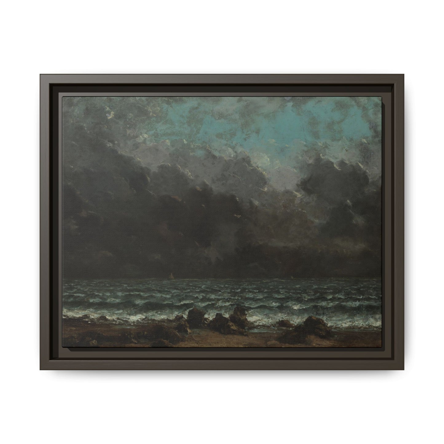 Courbet, Gustave - The Sea (1865) - Matte Canvas, Framed