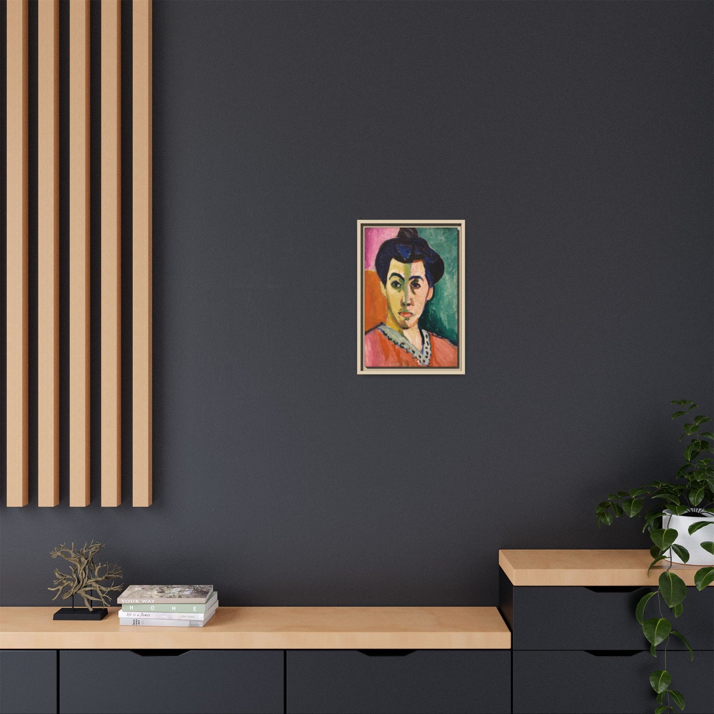 Matisse, Henri - The Green Stripe (1905) - Matte Canvas, Framed