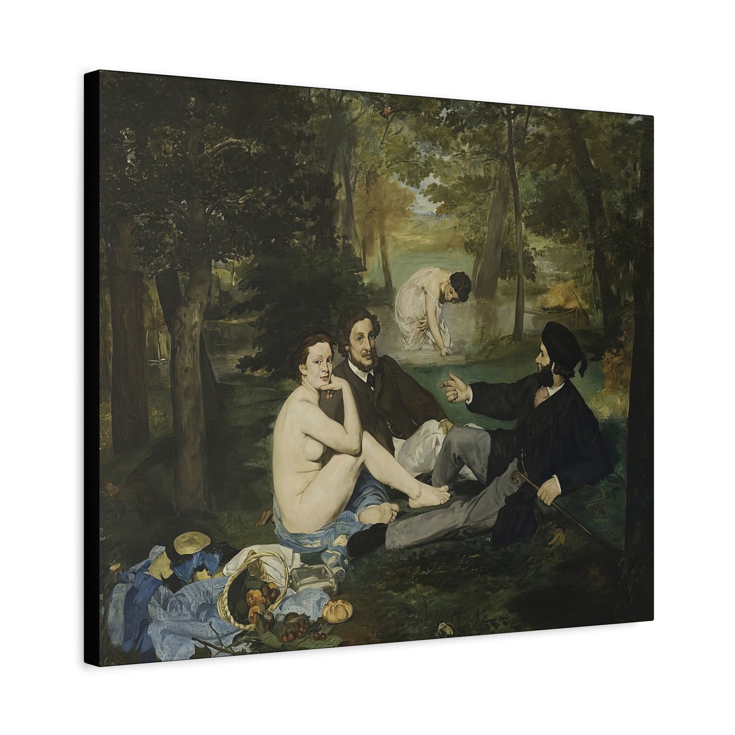 Manet, Édouard - Luncheon on the Grass (1863) - Canvas Block, unframed