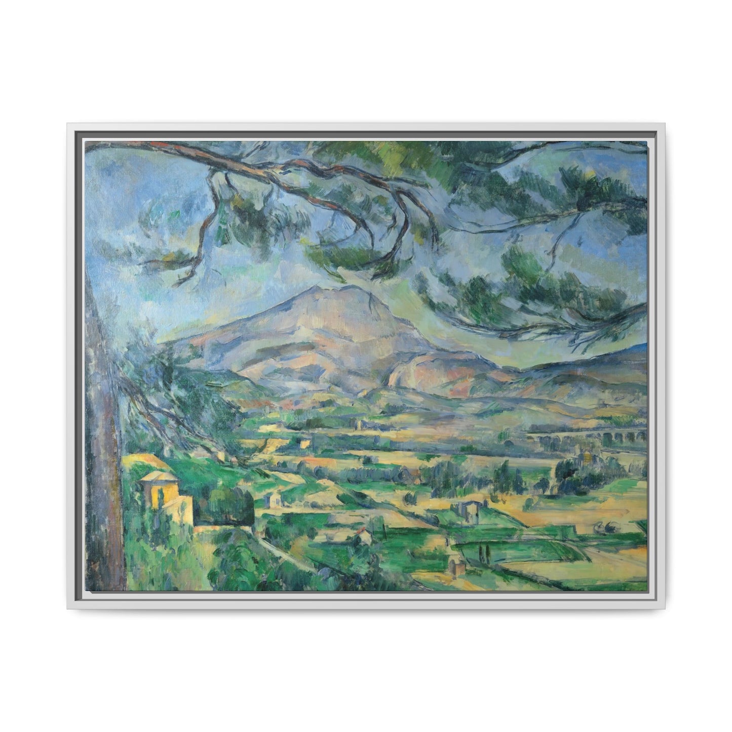 Cézanne, Paul - Mont Sainte-Victoire with Large Pine (1887) - Matte Canvas, Framed