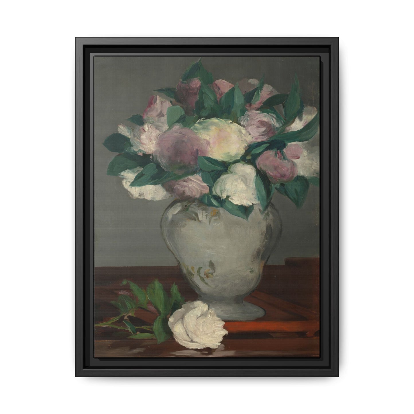 Manet, Édouard - Peonies (1864) - Matte Canvas, Framed
