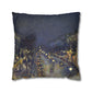 Pissarro, Camille - The Boulevard Montmartre At Night (1897) - Suede Square Pillowcase