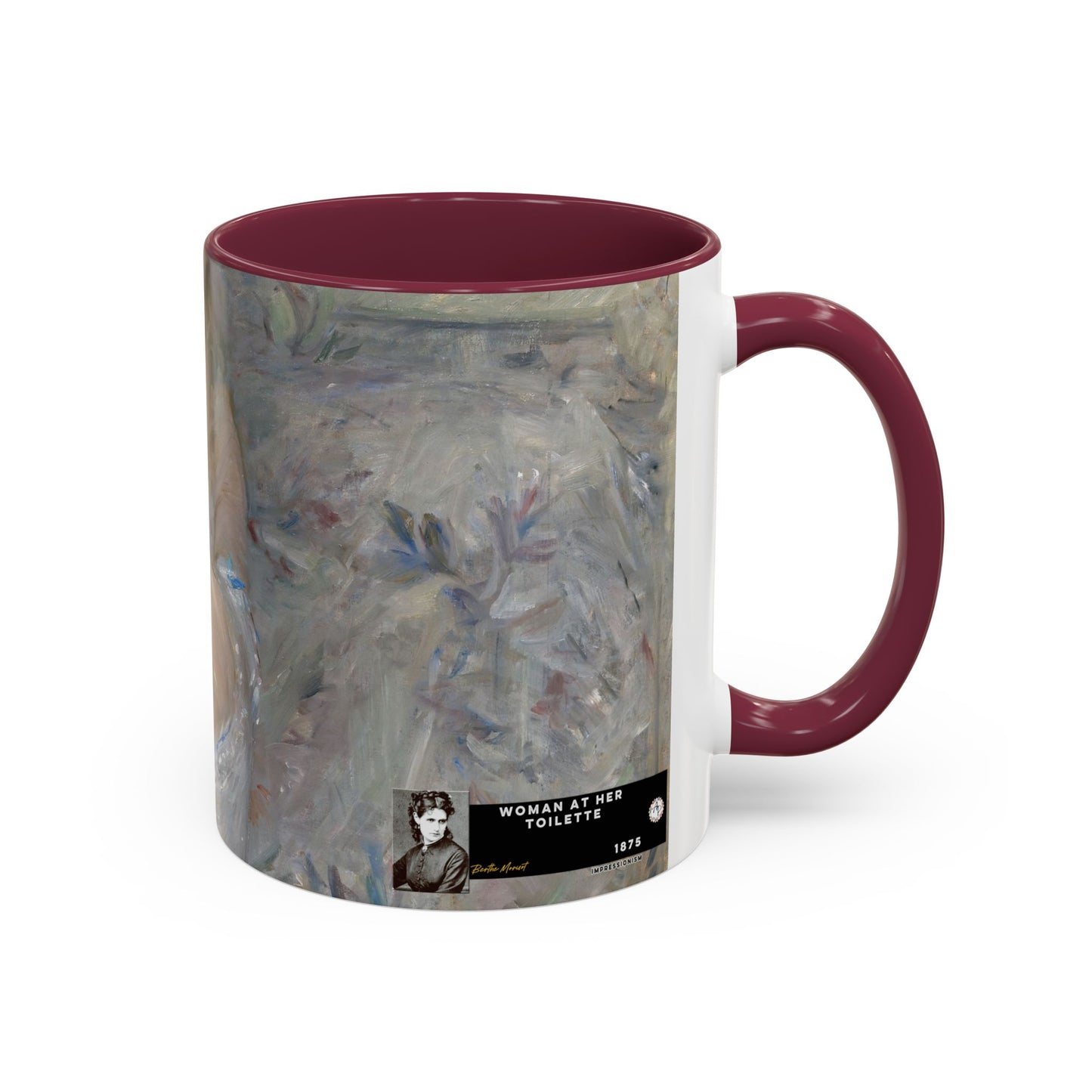 Morisot, Berthe - Woman at Her Toilette (1880) - Colorful Accent Mugs