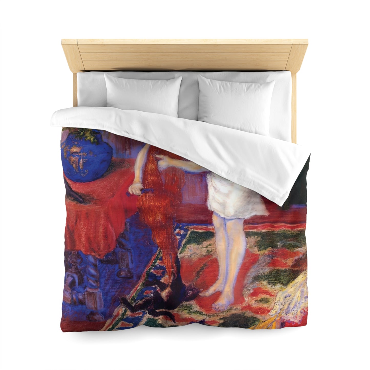 Ranson, Paul - The Golden Head of Hair (1909) - Microfiber Duvet Cover
