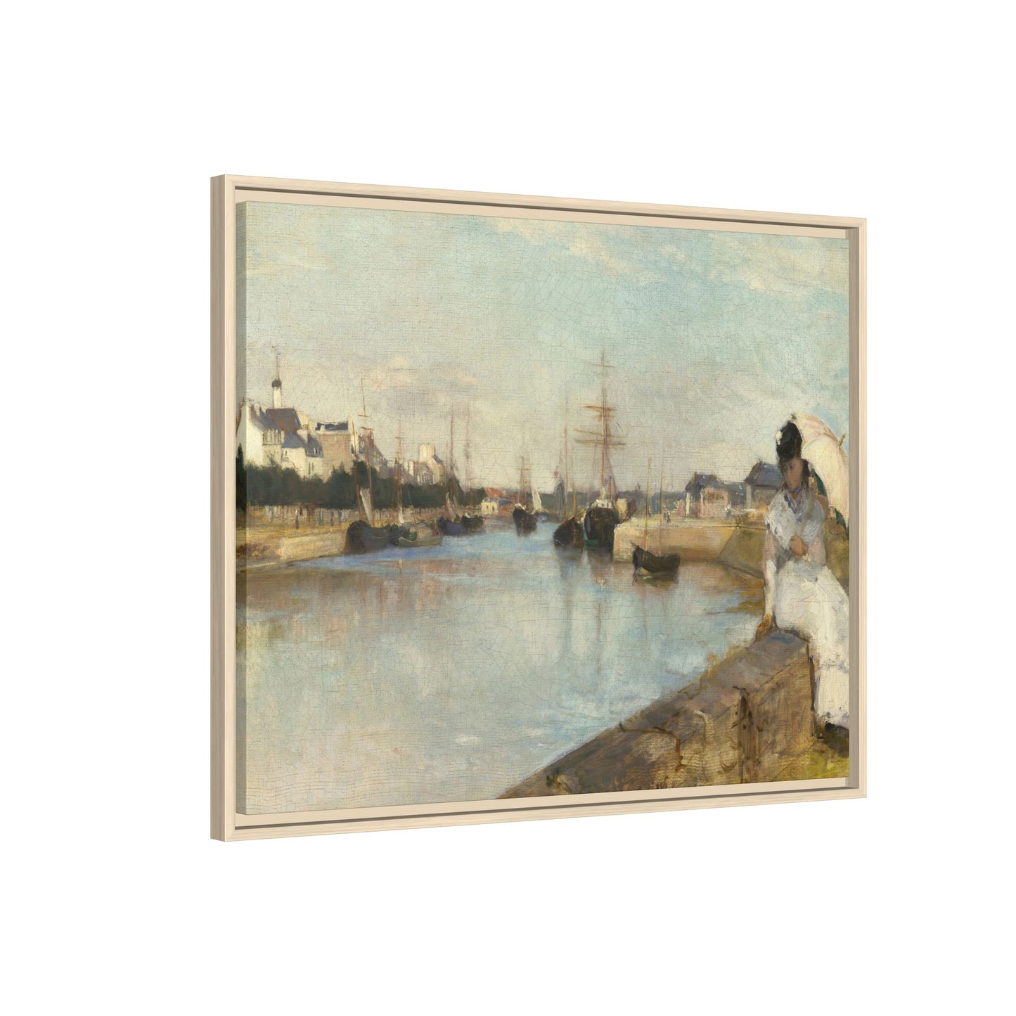 Morisot, Berthe - The Harbor at Lorient (1869) - Matte Canvas, Framed