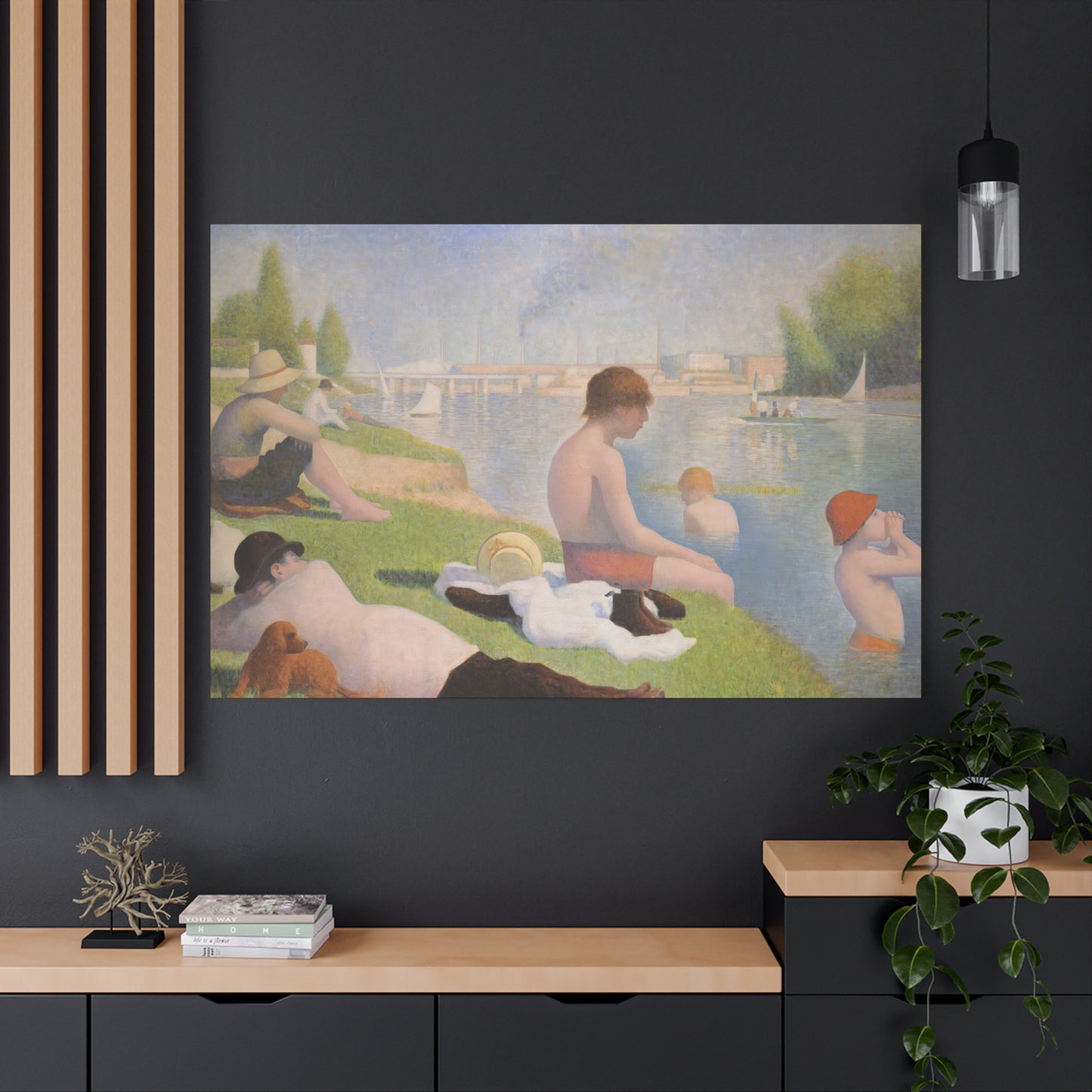 Seurat, Georges - Bathers at Asnières (1884) - Canvas Block, unframed