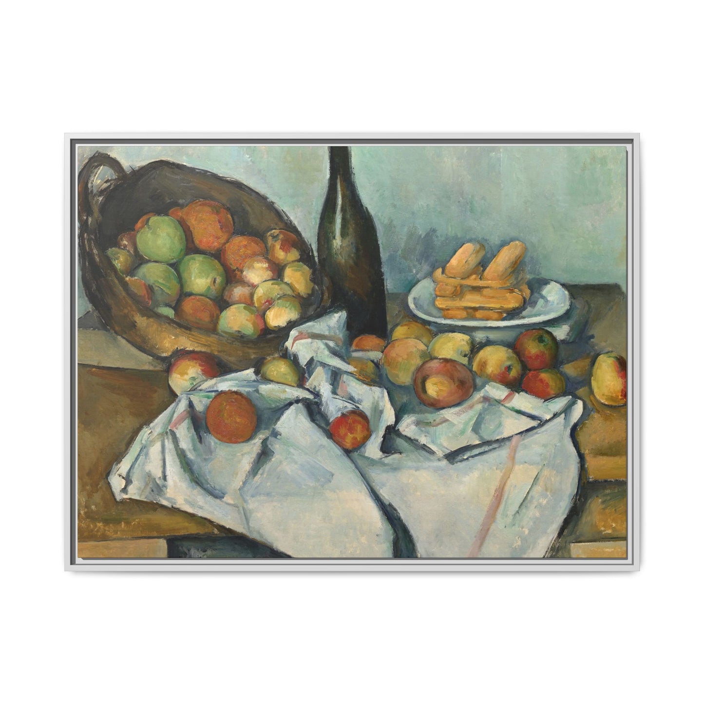 Cézanne, Paul - Basket of Apples (1893) - Matte Canvas, Framed