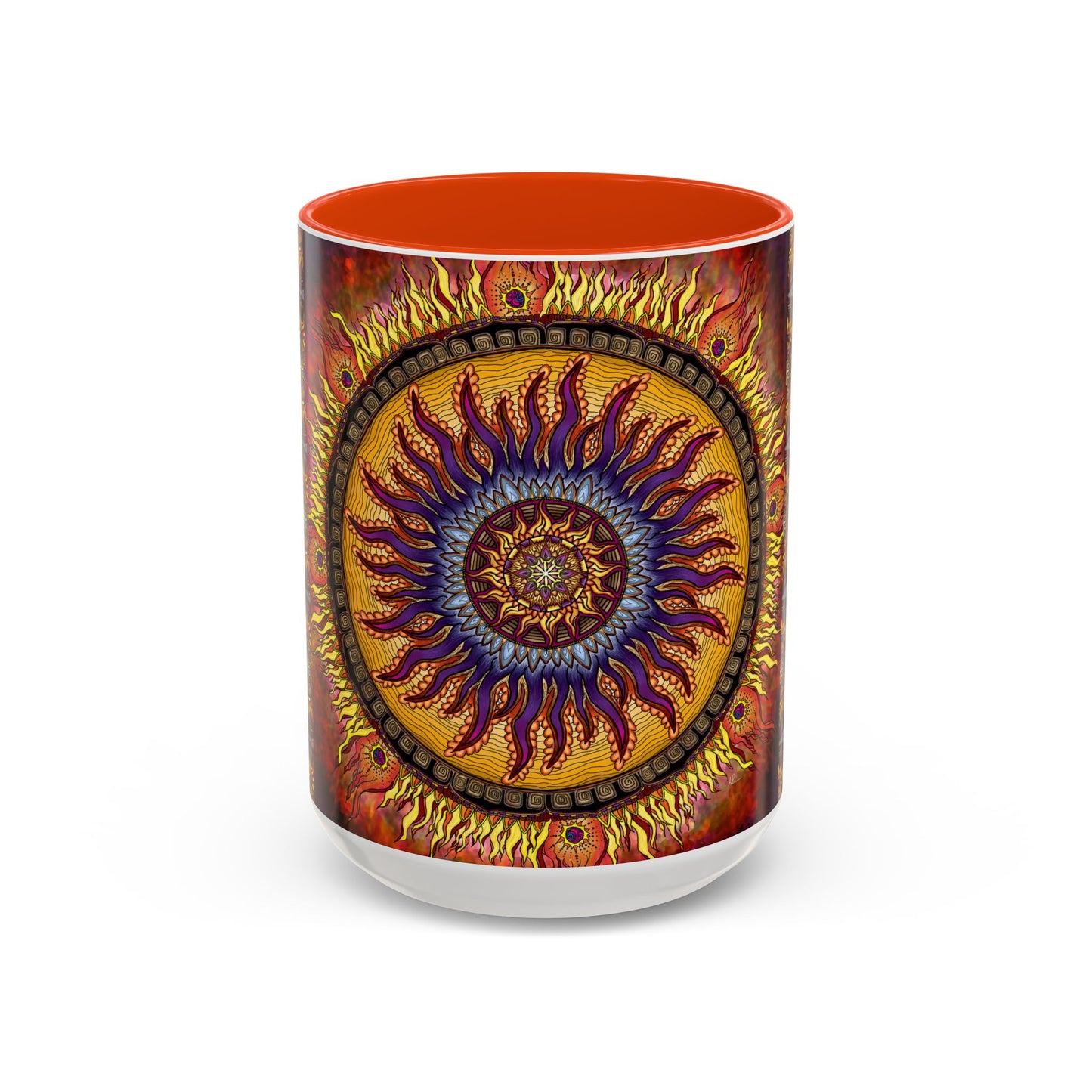 Pacio, Adam - Solar Disc Mandala - Colorful Accent Mugs