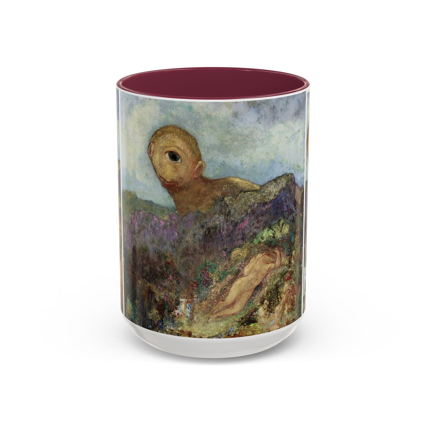 Redon, Odilon - The Cyclops (1914) - Colorful Accent Mugs