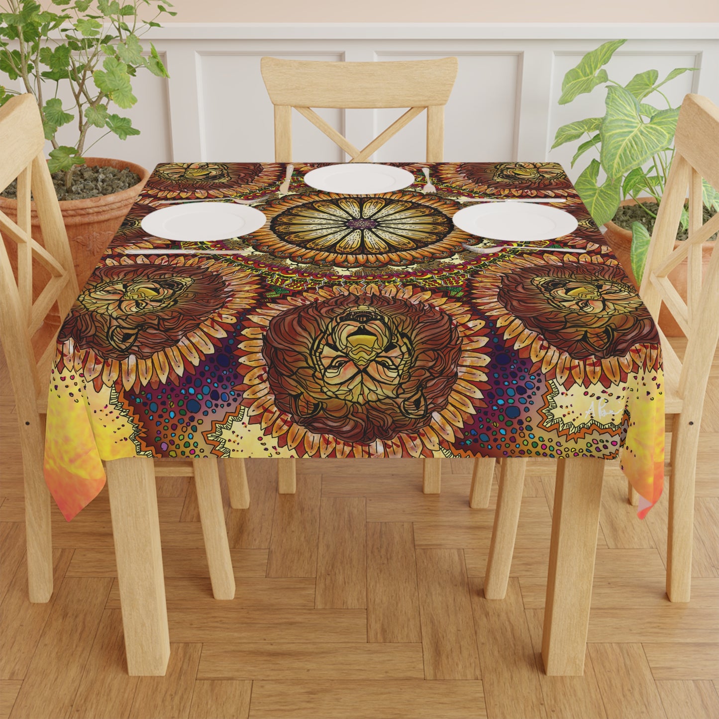 Lion Summer Mandala - Tablecloth