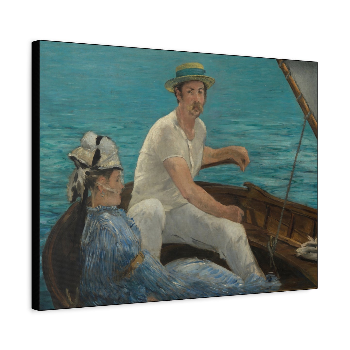 Manet, Édouard - Boating (1874) - Canvas Block, unframed