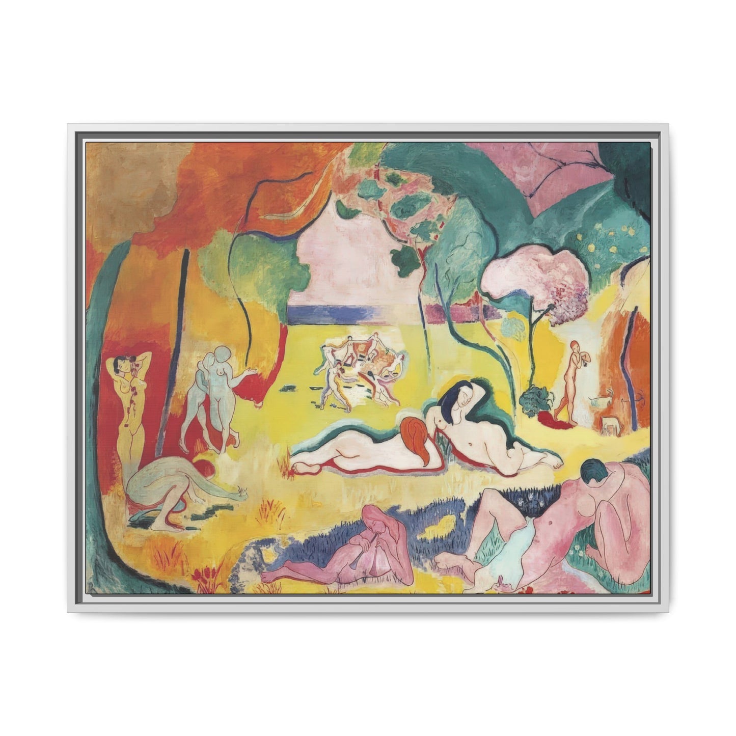 Matisse, Henri - The Joy of Life (1905) - Matte Canvas, Framed