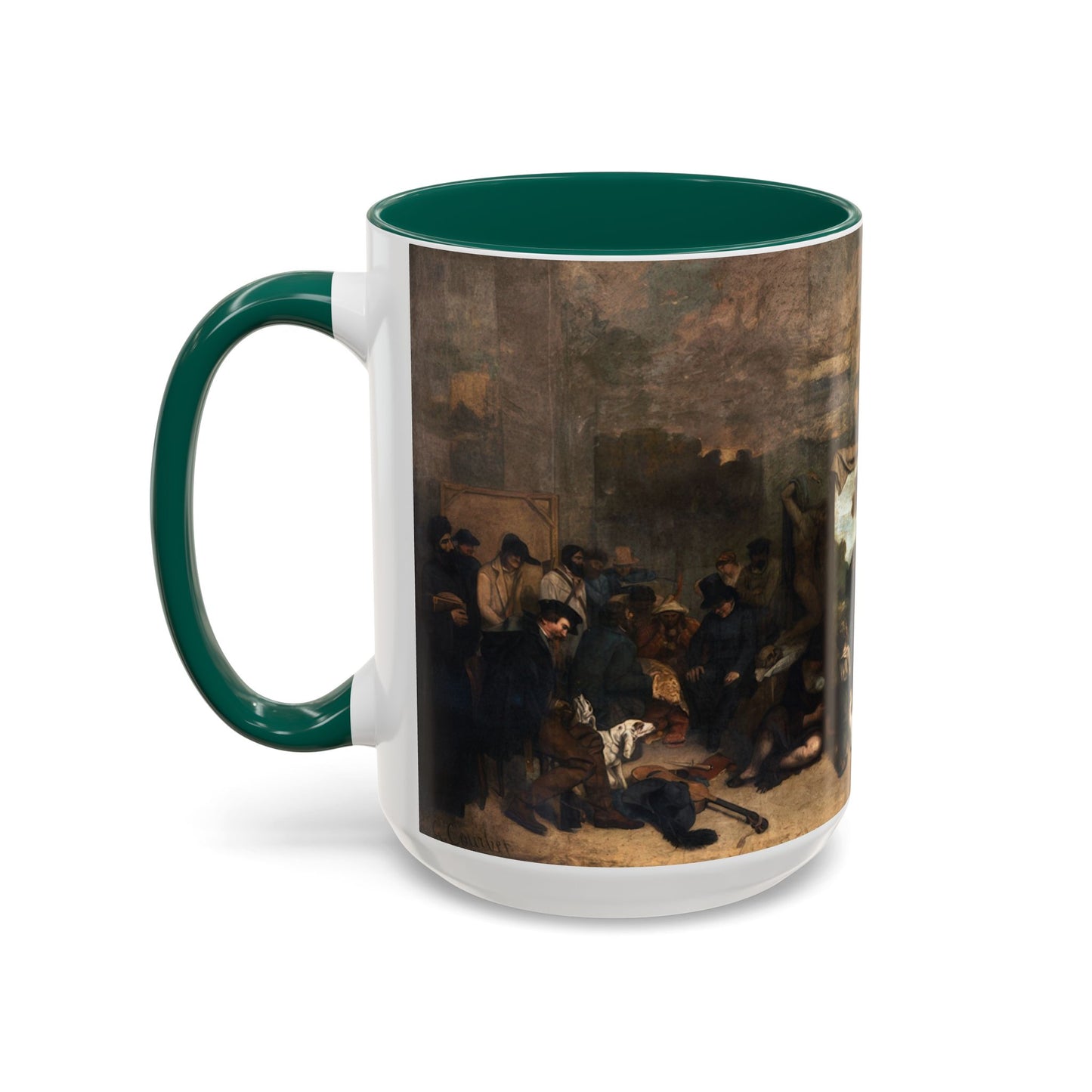Courbet, Gustave - The Painter’s Studio (1855) - Colorful Accent Mugs