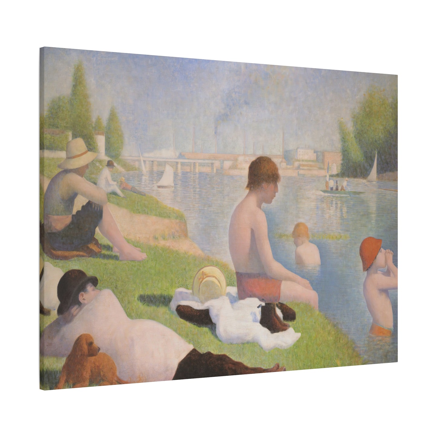 Seurat, Georges - Bathers at Asnières (1884) - Canvas Block, unframed