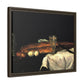 Cézanne, Paul - Still Life with Bread and Eggs (1865) - Matte Canvas, Framed