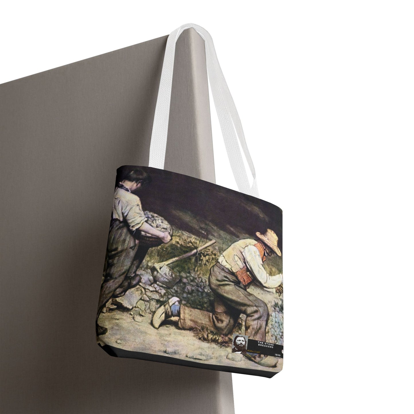 Courbet, Gustave - The Stone Breakers (1850) - Tote Bag