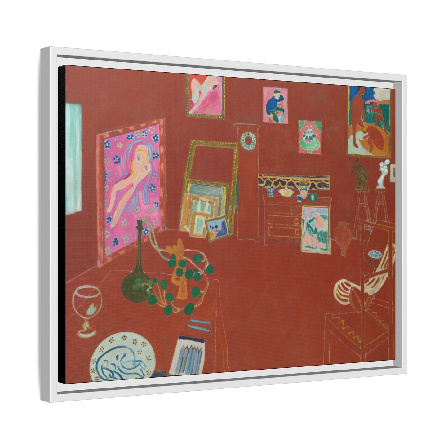 Matisse, Henri - The Red Studio (1911) - Matte Canvas, Framed
