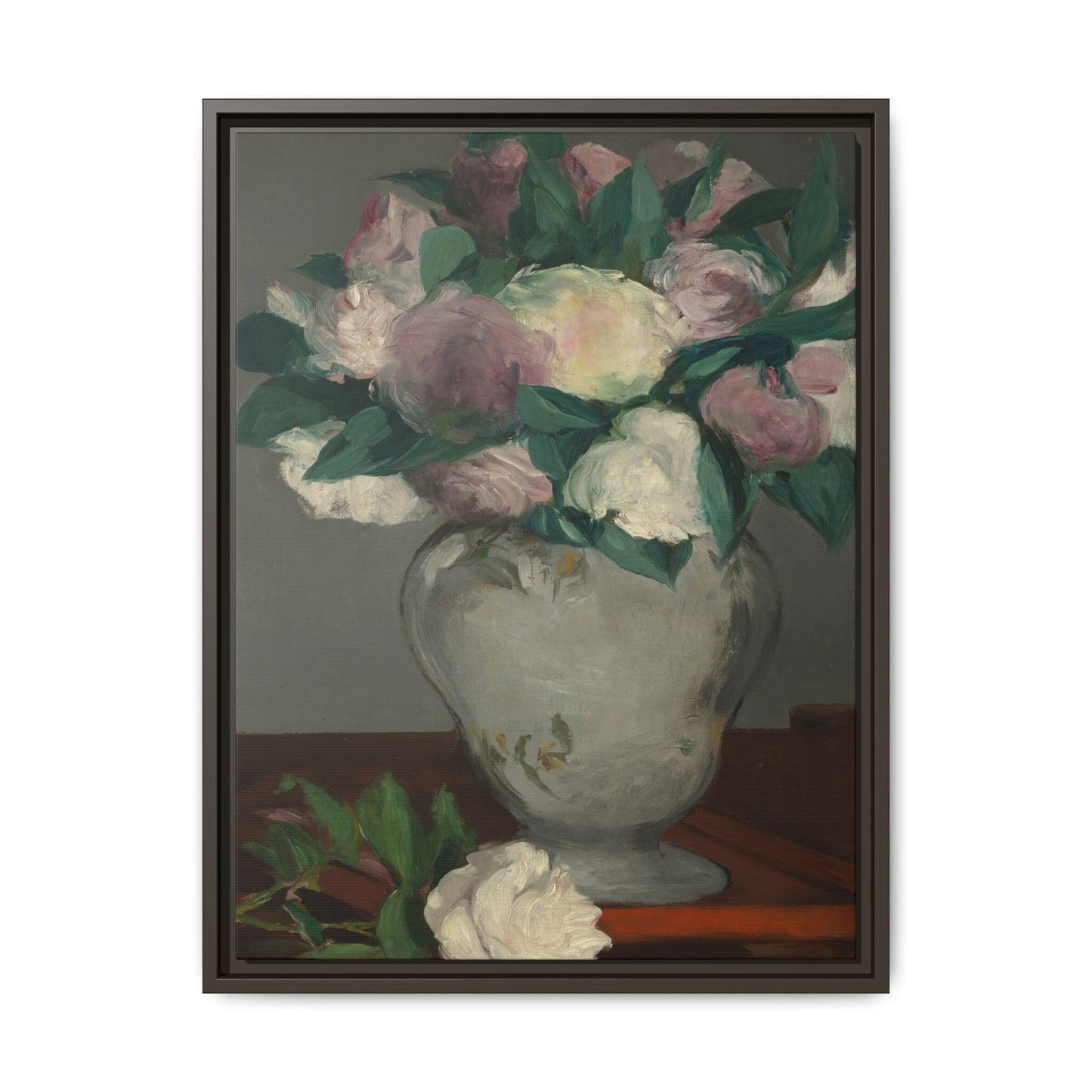 Manet, Édouard - Peonies (1864) - Matte Canvas, Framed